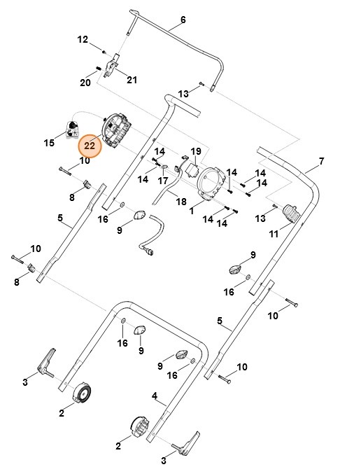 Lewa część obudowy, Stihl 62914309900
