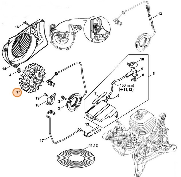 Koło zamachowe, Stihl 42504001200