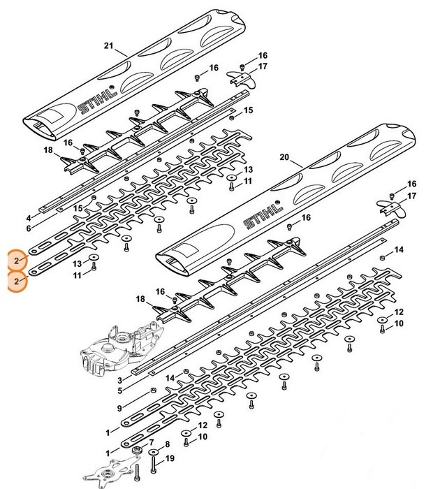 Nóż / noże 450 mm / 18", Stihl 48517106056