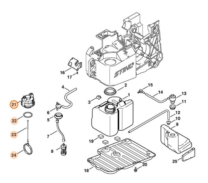 Zamknięcie zbiornika paliwa, Stihl 42213500500
