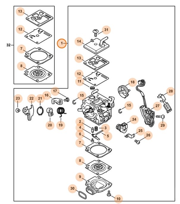 Gaźnik 1142/03, Stihl 11421200603