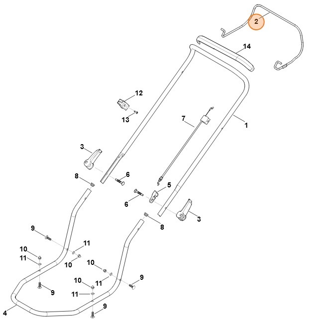 Dźwignia włączająca, Stihl 63587640205