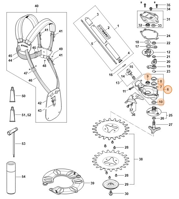 Obudowa przekładni, Stihl 41806400500