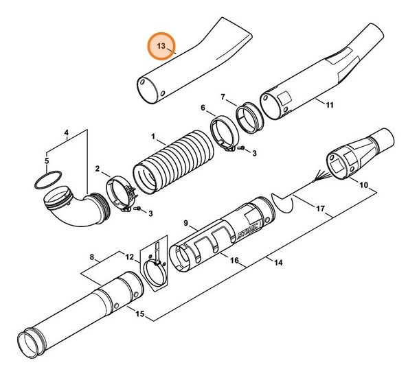 Dysza płaska zagięta, Stihl 42827086340