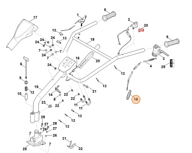 Sprężyna naciągowa, Stihl 62507164900