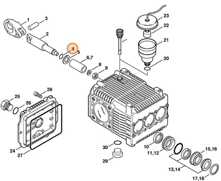 Okrągły pierścień uszczelniający 4,47x1,78, Stihl 96459453142