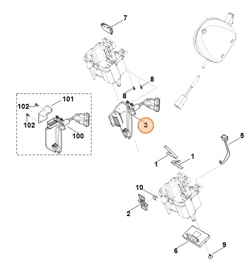 Wiązka przewodów, Stihl 63204403011