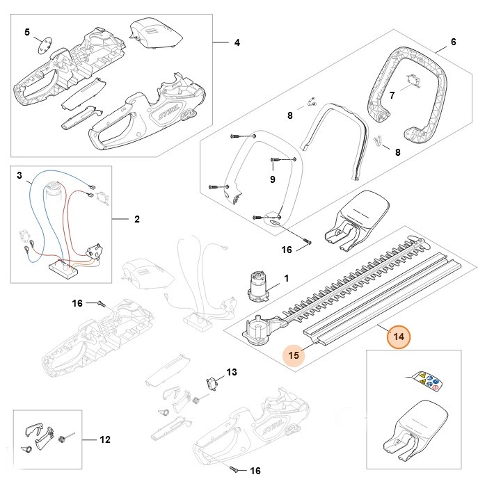 Przekładnia z urządzeniem tnącym, Stihl HA086407401