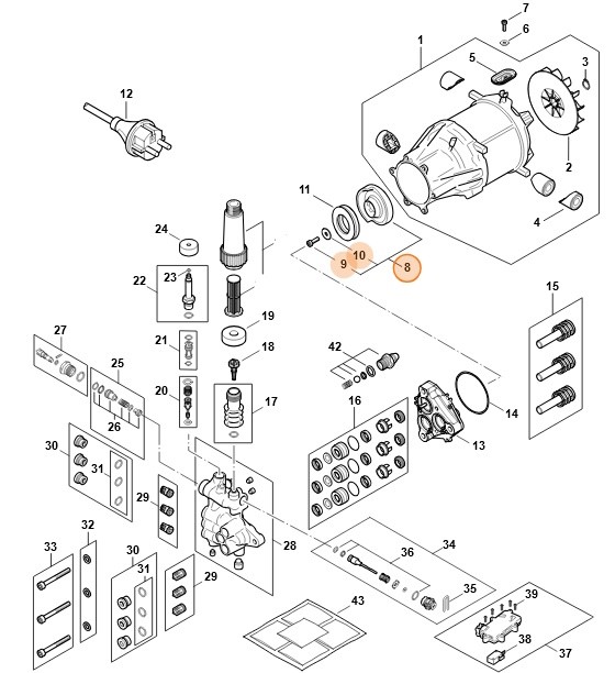 Tarcza zataczająca 8,7°, Stihl RE017608700