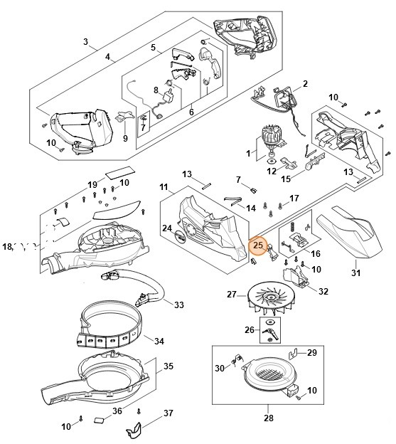 Dźwignia mechanizmu ryglującego, Stihl SA027923700