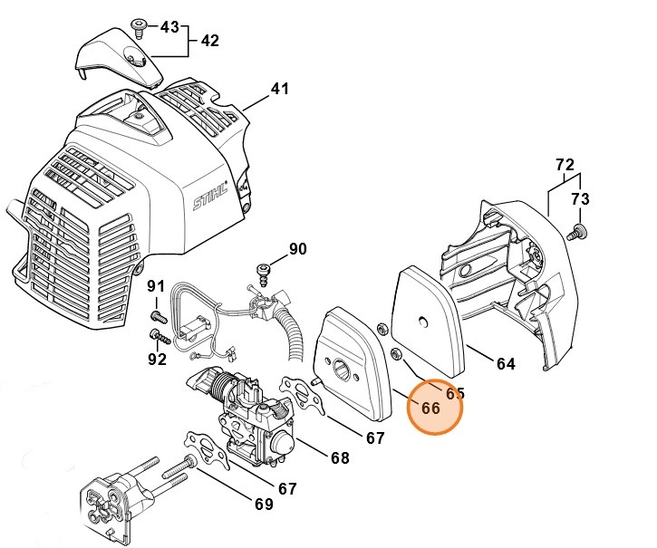 Obudowa filtra, Stihl 41491402802