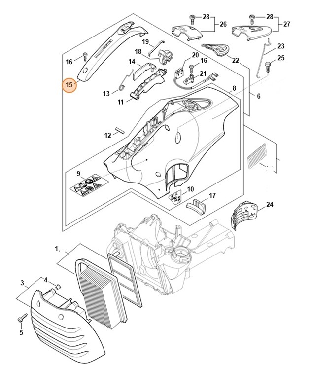 Okładzina uchwytu, Stihl 42387910600