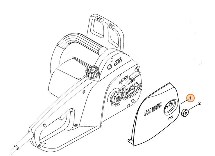 Pokrywa koła napędu łańcucha, Stihl 12086401708