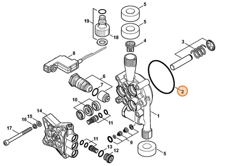 Okrągły pierścień uszczelniający 72x2, Stihl 96459488484
