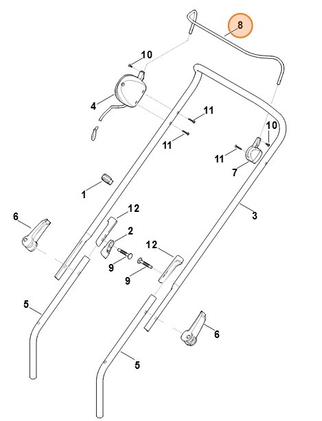 Dźwignia włączająca, Stihl 63407640220
