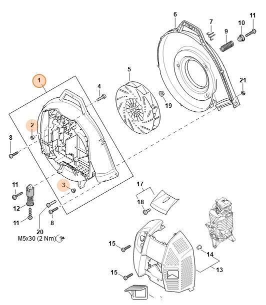 Obudowa dmuchawy, Stihl 42837004100