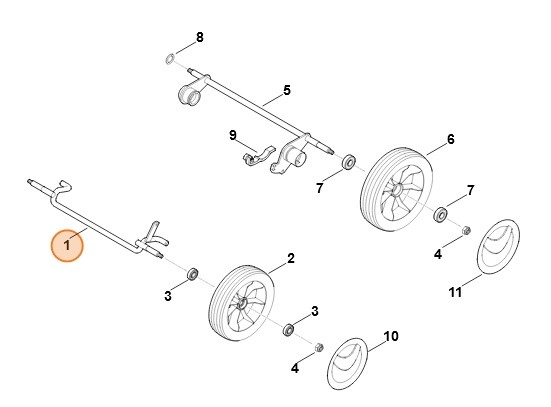 Oś, Stihl 63407002401