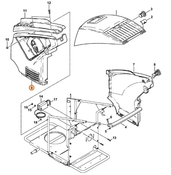 Osłona lewa, Stihl 47527917503