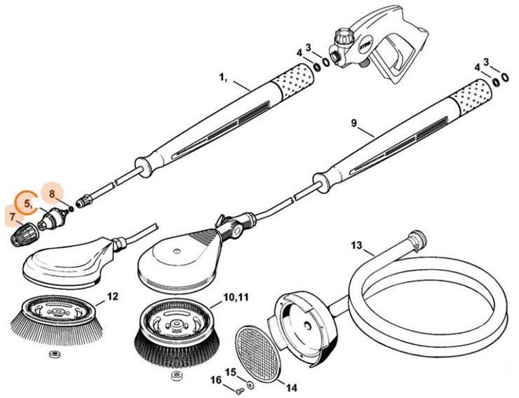 Dysza rotacyjna W11 055, Stihl 49005001651