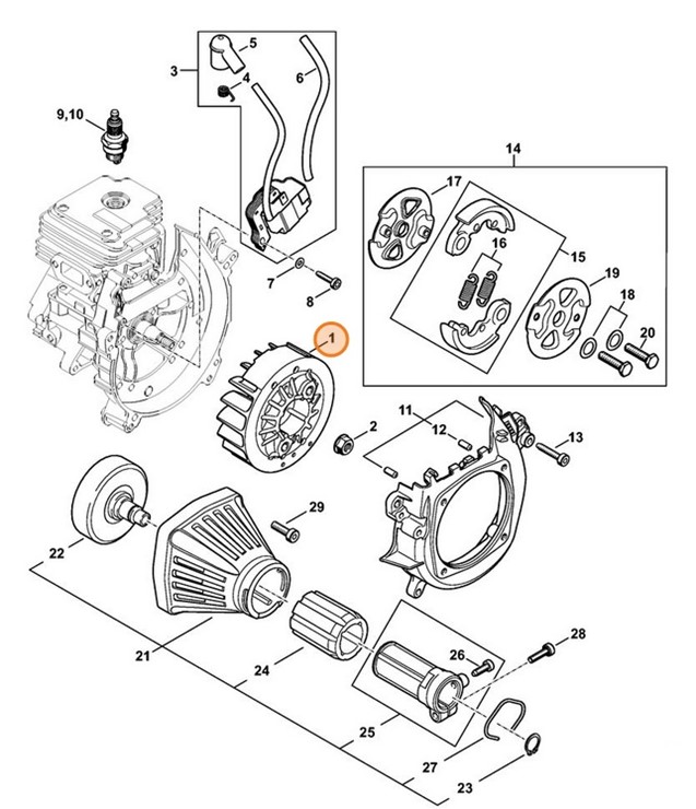 Koło zamachowe, Stihl 41514001201