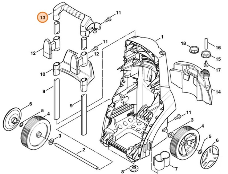 Okładzina uchwytu, Stihl 47577910601