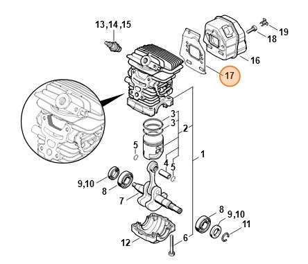 Blaszany element chłodzący, Stihl 11391413201