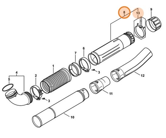 Rura dmuchawy, Stihl 42827001810