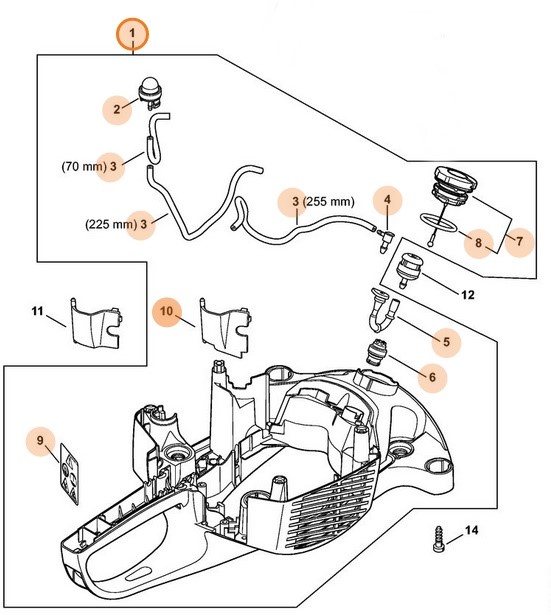 Korpus rękojeści, Stihl 42427901006
