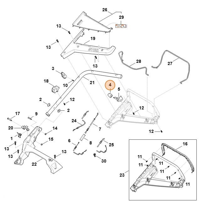 Element uchwytu, Stihl 00009898101
