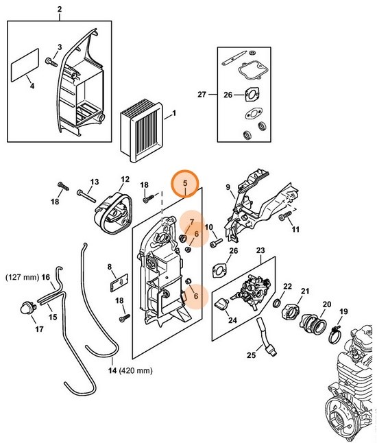 Obudowa filtra, Stihl 42831402800