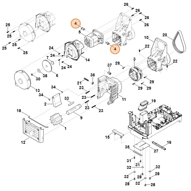 Zestaw szczotek węglowych, Stihl 60130071005