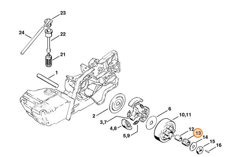 Wieniec igłowy 15x18x17, Stihl 95129334030