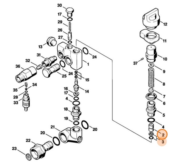 Zestaw naprawczy tłoka sterującego, Stihl 47320071000