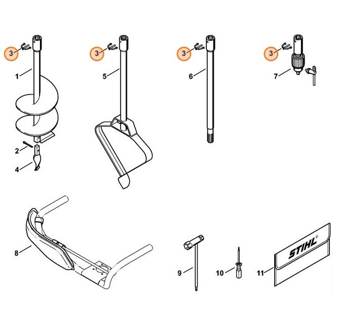 Zabezpieczenie świdra, Stihl 43116823500
