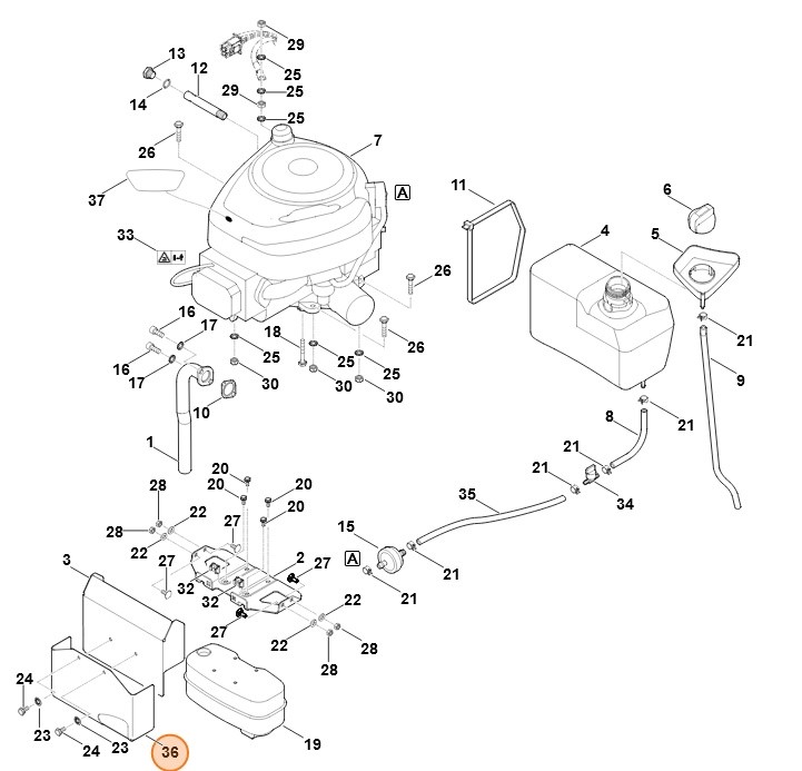 Osłona blaszana, Stihl 61651453700