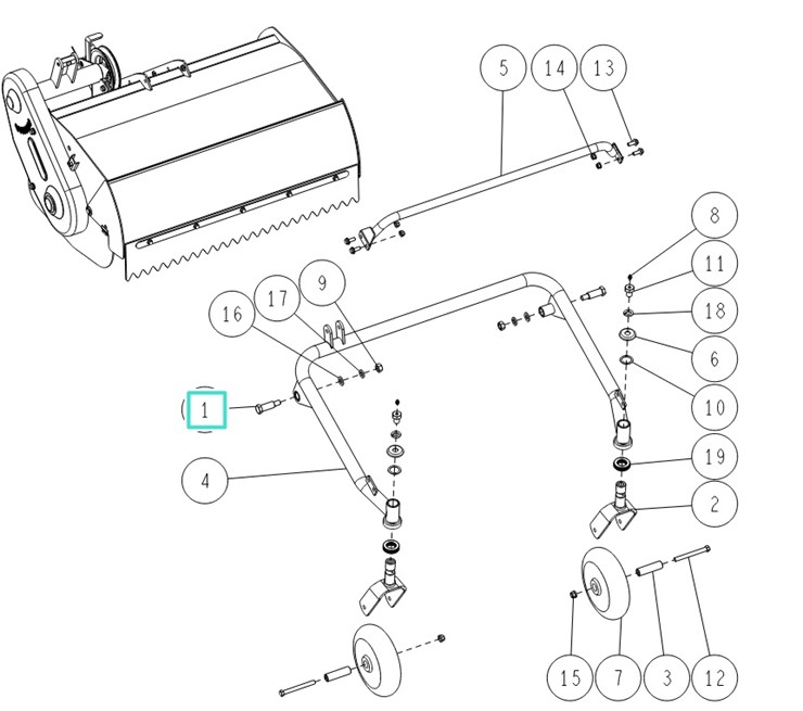 Wałek nastawczy przedniego ramienia, Orec 80-1610-714-00