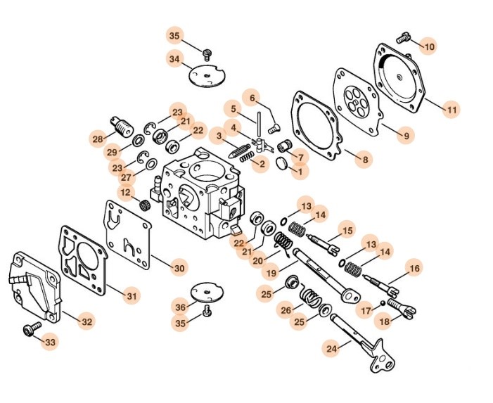 Gaźnik HS-277A, Stihl 42051200601