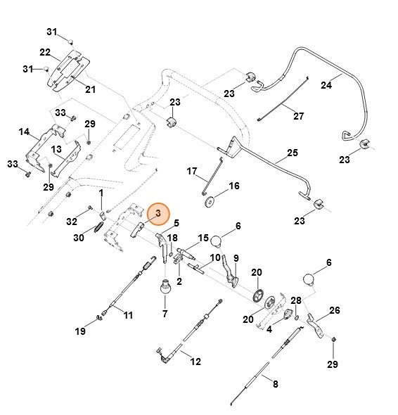 Dźwignia zabezpieczająca, Stihl 63751629202