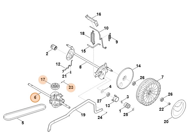 Przekładnia kompl., Stihl 63386400100