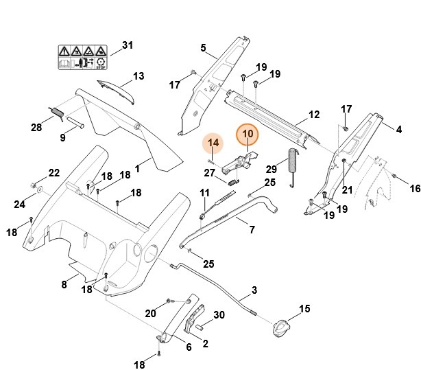 Segment ustalający, Stihl 63407803190