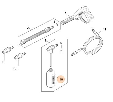 Butelka ze środkiem czyszczącym, Stihl RE025070100