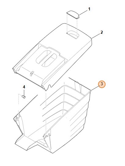 Dolna część kosza na trawę, STIHL 63757039606