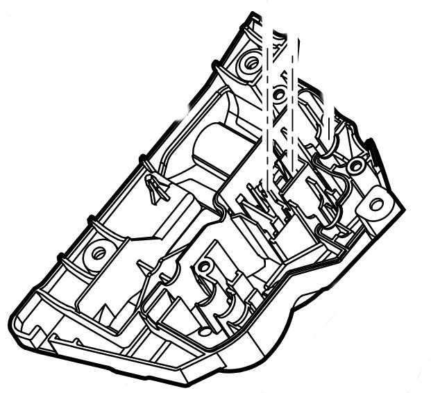 Dolna część obudowy (skrzynka sterownicza), Stihl 63574325000