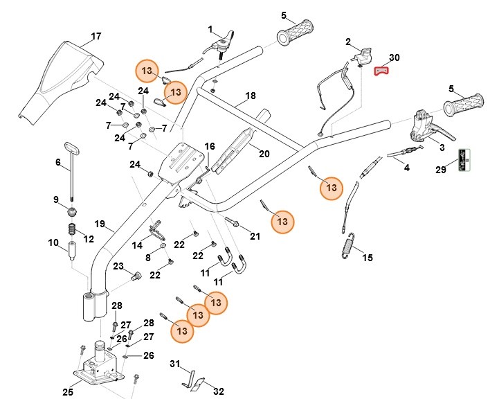 Uchwyt przewodów, Stihl 62507164400