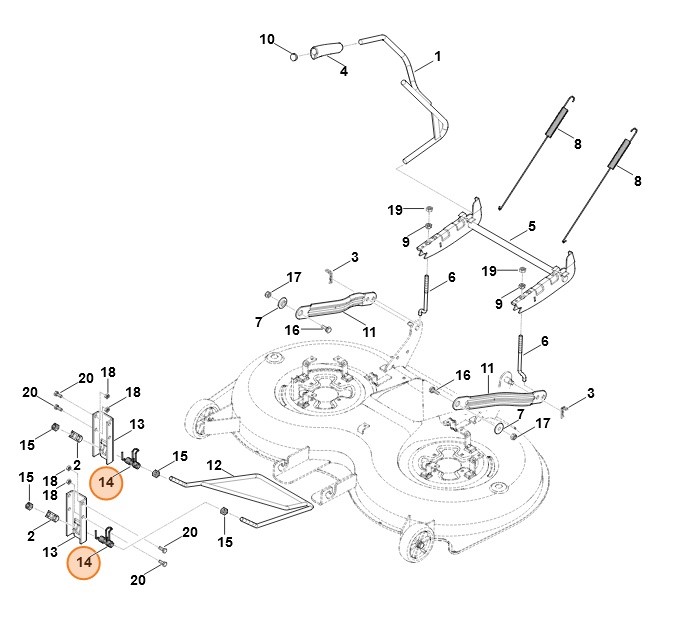 Sprężyna kątowa, Stihl 61707034910