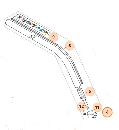 Wysięgnik Ø 25,4x1385 mm, Stihl 41407101705