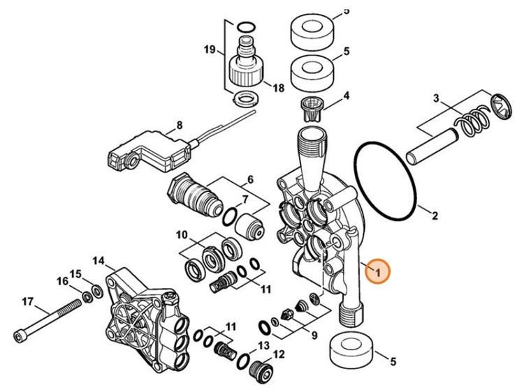 Korpus pompy, Stihl 47757004000