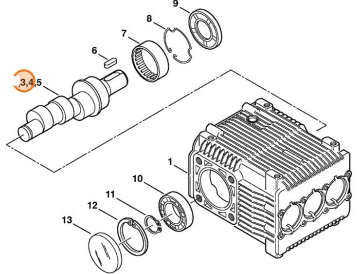 Wałek rozrządu, Stihl 47517055000