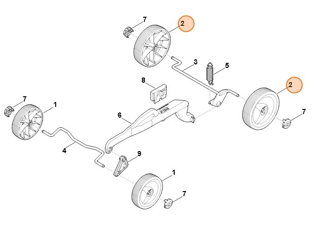 Koło kompl. 180, Stihl 63207000416