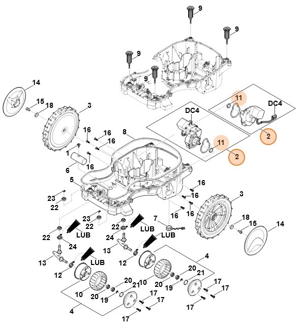 Silnik napędowy z przekładnią, Stihl 63016400150